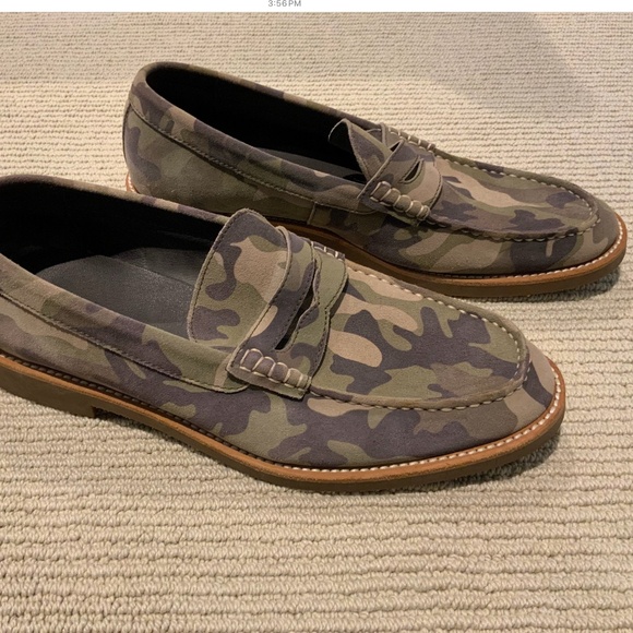 Robert Wayne Sz 11D Mens Green Suede Slip On Penny Loafers Shoes main image 4